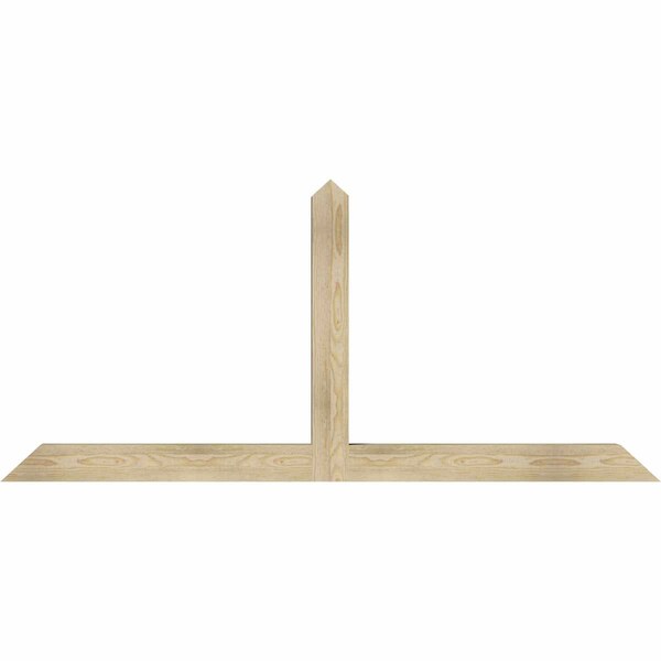 Ekena Millwork Portland Rough Sawn Timber Gable Bracket, Douglas Fir, 72"W x 33"H x 4"D x 4"F, 11/12 Pitch GBW072X33X0404POR00RDF - main